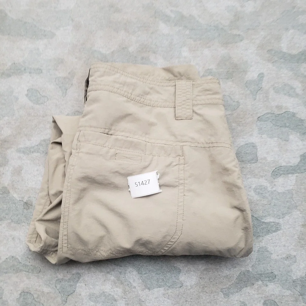 Eddie Bauer Pants Mens 32x32 Tan Cargo Pockets Travex Outdoors Camp Trail Travel